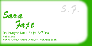 sara fajt business card